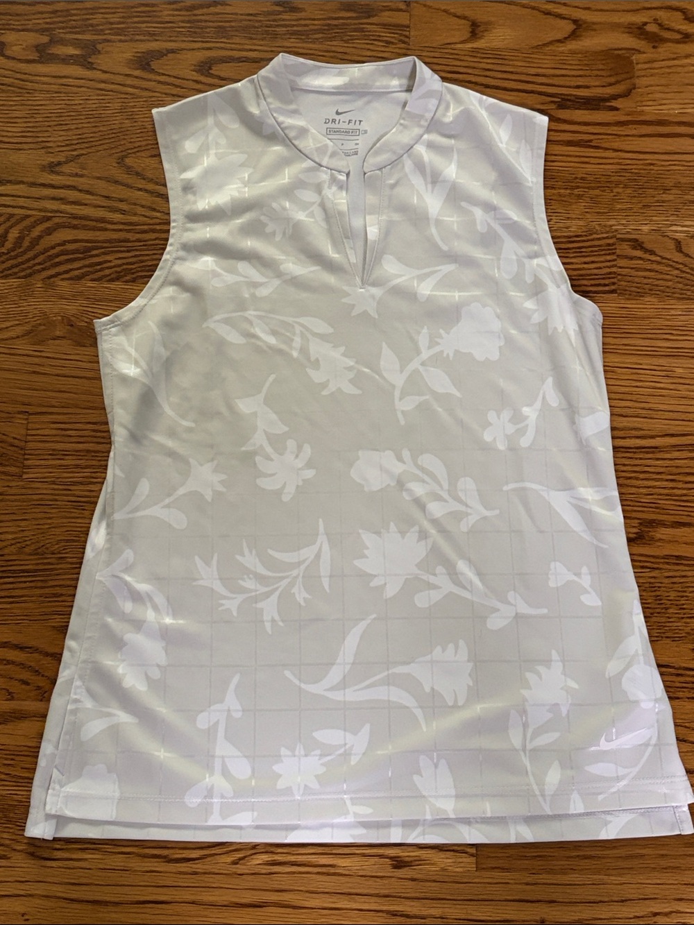 Nike White Floral Dri-FIT Sleeveless Golf Tank
